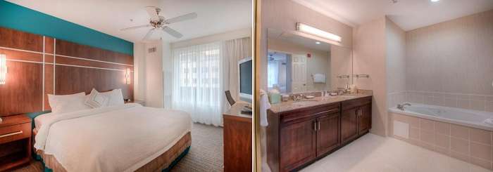 Suite with a whirlpool tub in Residence Inn Charlotte Uptown Hotel, NC